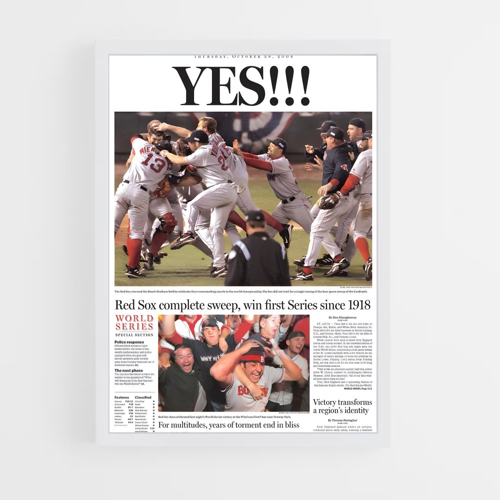 Poster Échos de Fenway – affiche Baseball (vue 3)